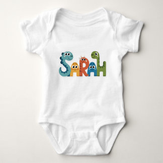 Body Para Bebê Sarah Personalizou o bebê dinossauro