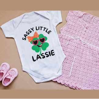Body Para Bebê Sassy Little Lassie: Dia de São Patrício Crianças
