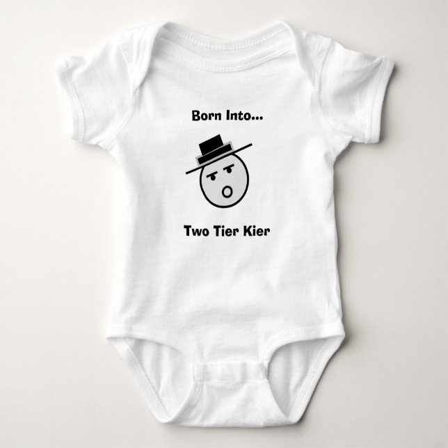 Body Para Bebê Satírica de Dois Campos Kier Babygro (Frente)