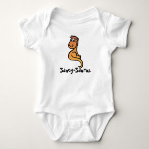 Body Para Bebê Saucy-Saurus: Charme Dinossauro Caprichoso