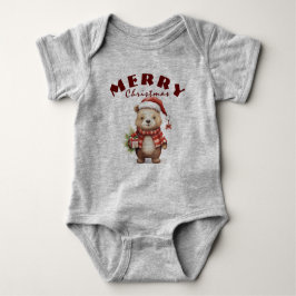 Body Para Bebê Saudação de Natal