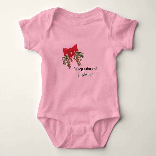 Body Para Bebê Saudação de Natal (Frente)