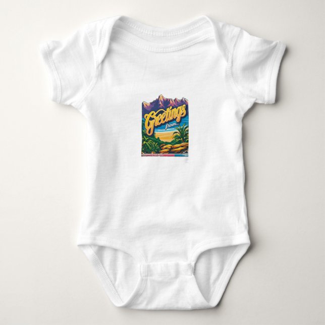 Body Para Bebê Saudações De (Frente)