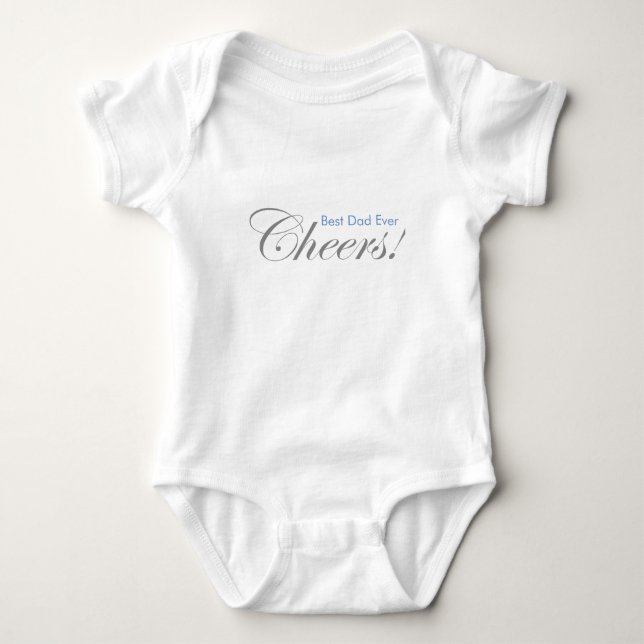 Body Para Bebê Saúde Personalizada! Pai Prateado Melhor Azul (Frente)