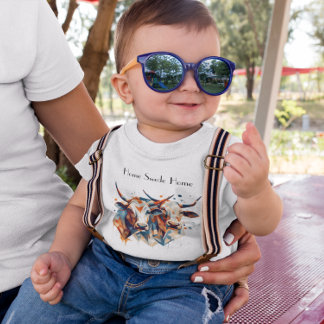 Body Para Bebê Scandi Farmhouse Cattle, costume