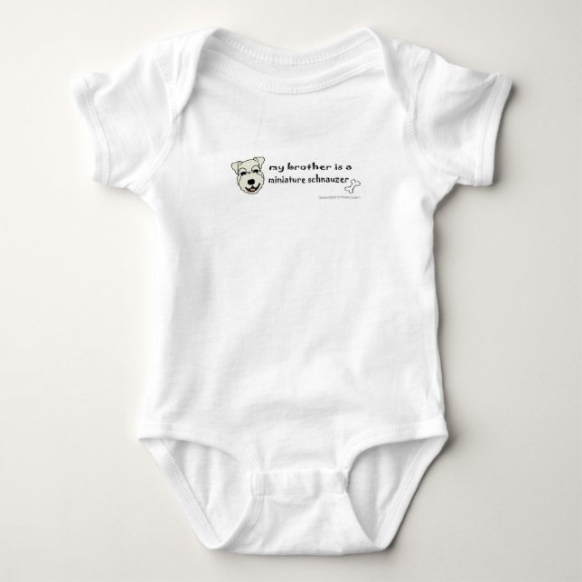 Body Para Bebê schnauzer miniatura (Frente)