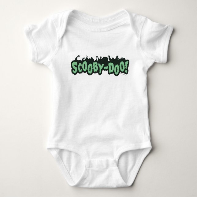 Body Para Bebê Scooby-Doo! Logotipo Silhouette Monster (Frente)