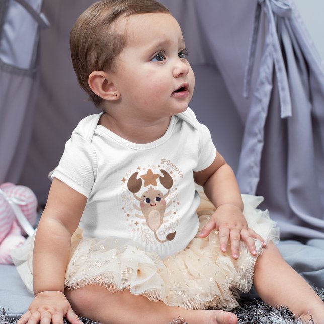 Body Para Bebê Scorpio Baby: "O Zodíaco Místico de Scorpion" (Criador carregado)