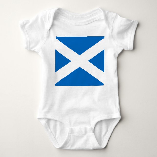 Body Para Bebê Scottish Flag of Scotland Santo Andrew's Cross (Frente)