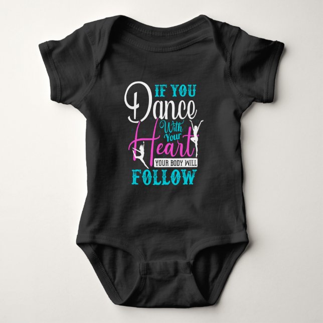 Body Para Bebê Se Você Dança Com Seu Coração (Frente)