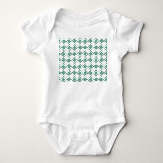 Body Para Bebê Seafoam Harlequin (Frente)