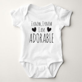 Body Para Bebê Sei Que Sou Adorável