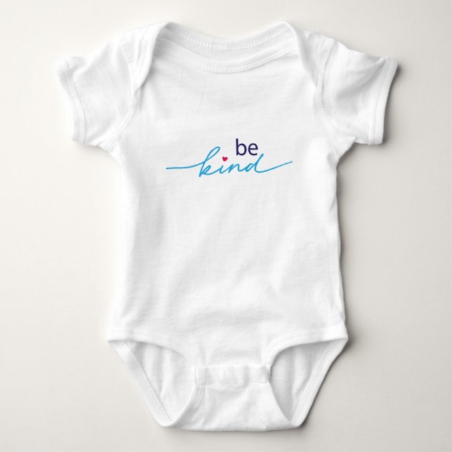 Body Para Bebê Seja gentil com coração (Frente)