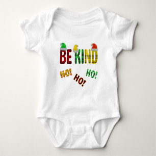 BODY PARA BEBÊ SEJA GENTIL HO HO HO ENGRAÇADO NATAL PLAID CITAÇÃO