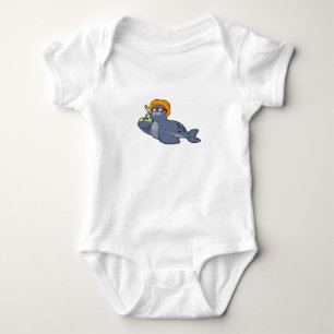 Body Para Bebê Selo com coco