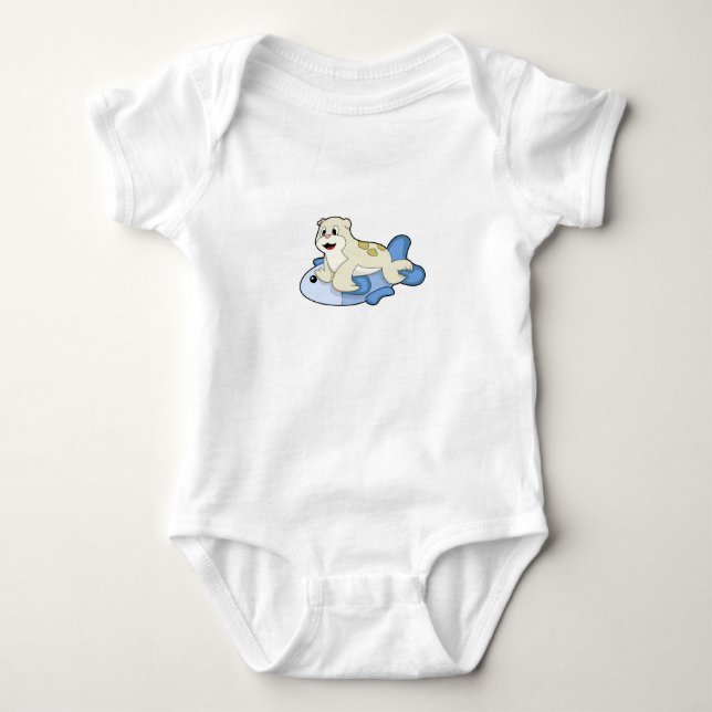 Body Para Bebê Selo com Peixe (Frente)