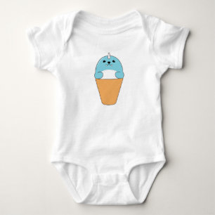 Body Para Bebê Selo com Sorvete
