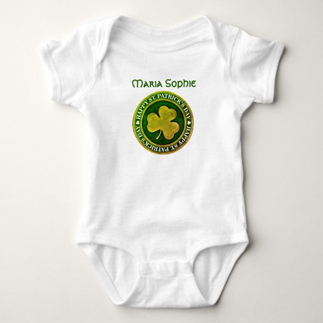 Body Para Bebê Selo de Dia de São Patrício (Frente)