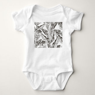 Body Para Bebê Selva Branca Negra: Padrão Vegetal Tropical