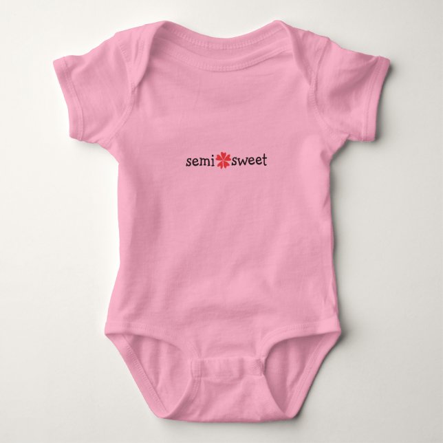 Body Para Bebê Semi Sweet - Bodysuit de bebê corações (Frente)