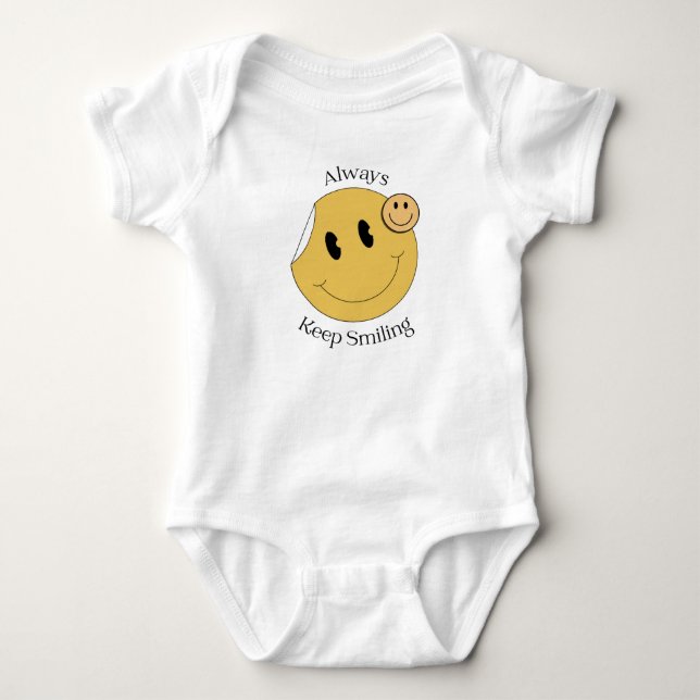 Body Para Bebê Sempre com um sorriso  (Frente)