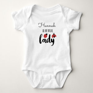 Body Para Bebê Senhora Pequena Damybugs Bonitos Personalizados
