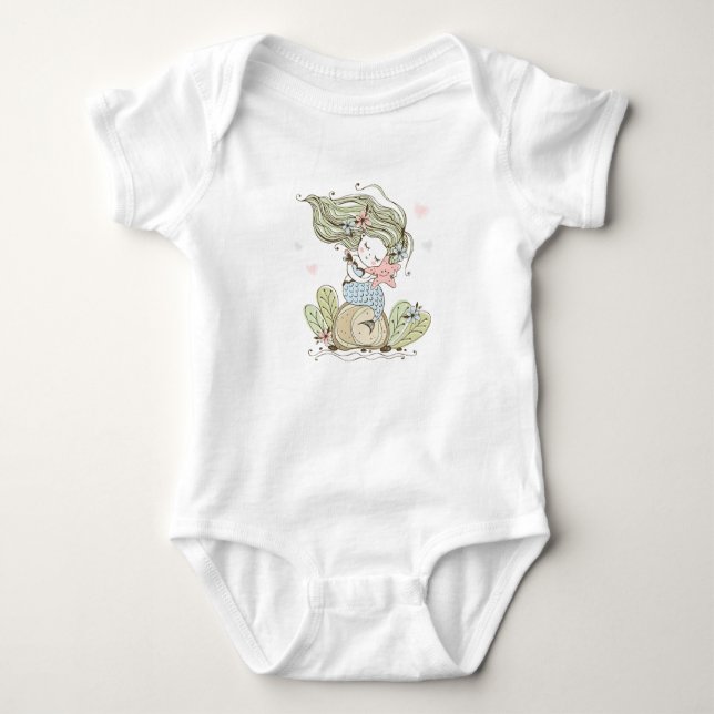 Body Para Bebê Sereia Fofa (Frente)