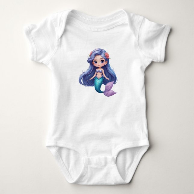 Body Para Bebê Sereia Fofa (Frente)