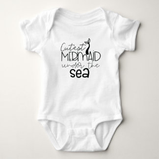 Body Para Bebê Sereia Mais Justa Sob O Mar