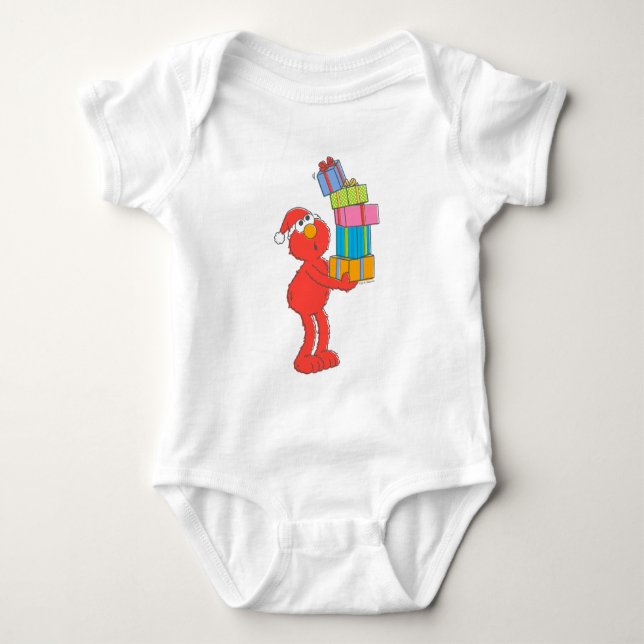 Body Para Bebê Sesame Street | Elmo Antigo e Presentes (Frente)