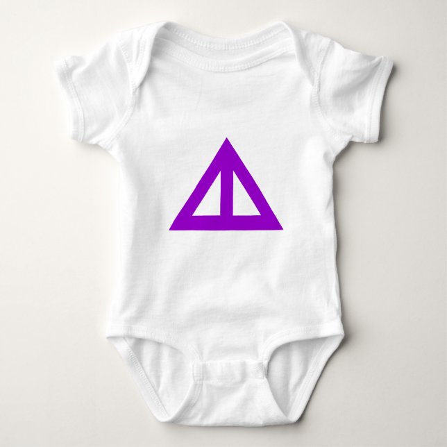 Body Para Bebê Seta Triangular Dividida (Frente)