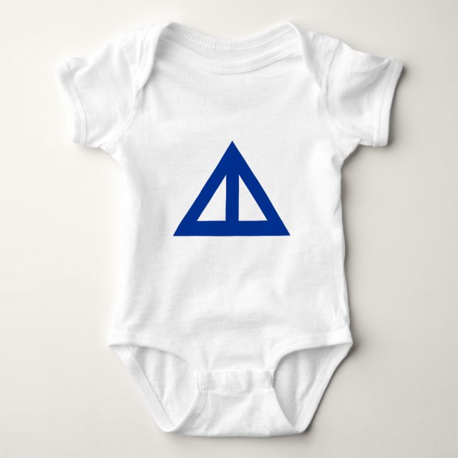 Body Para Bebê Seta Triangular Dividida (Frente)