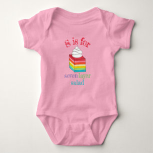 Body Para Bebê Sete Camadas Retro Arco-Íris Gelatina Calada