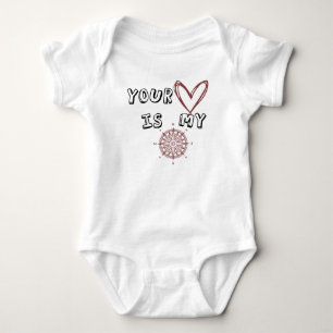 Body Para Bebê Seu Coração é meu Compass