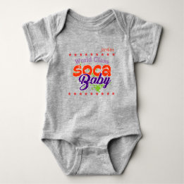 Body Para Bebê (Seu Nome De Bebê) Classe Mundial Soca Baby