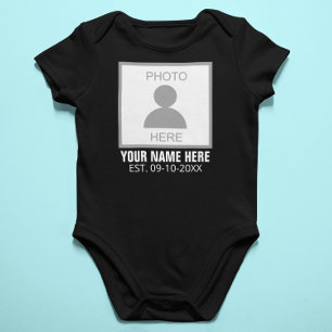 Body Para Bebê Seu nome e idade da foto aqui