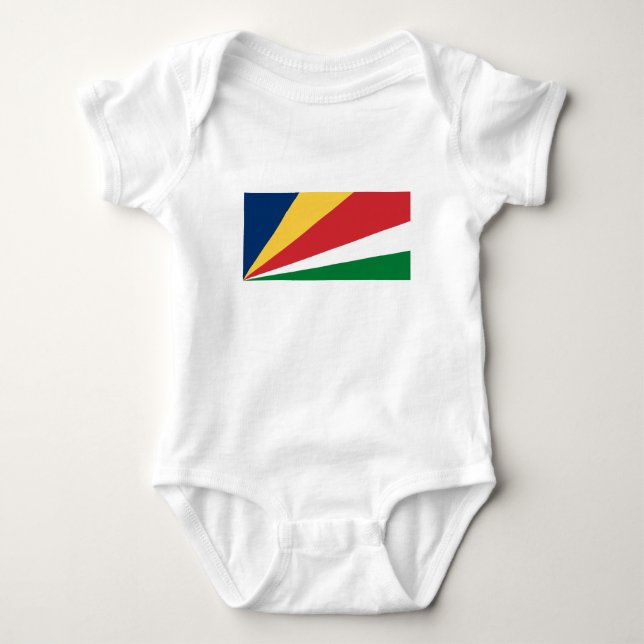 Body Para Bebê Seychelles Flag (Frente)