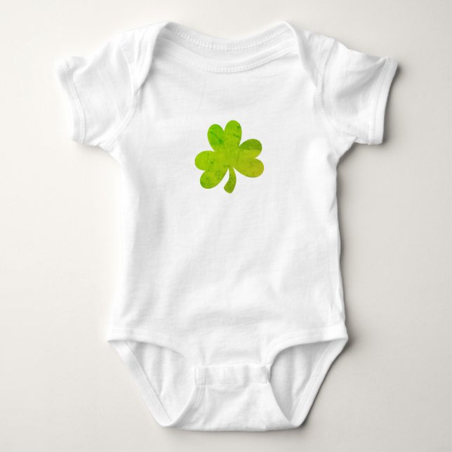 Body Para Bebê Shamrock Irish Painting Silhouette Kids T Shirt (Frente)