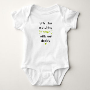 Body Para Bebê Shh Estou Assistindo Tênis Com Meu Papai Tênis Fof
