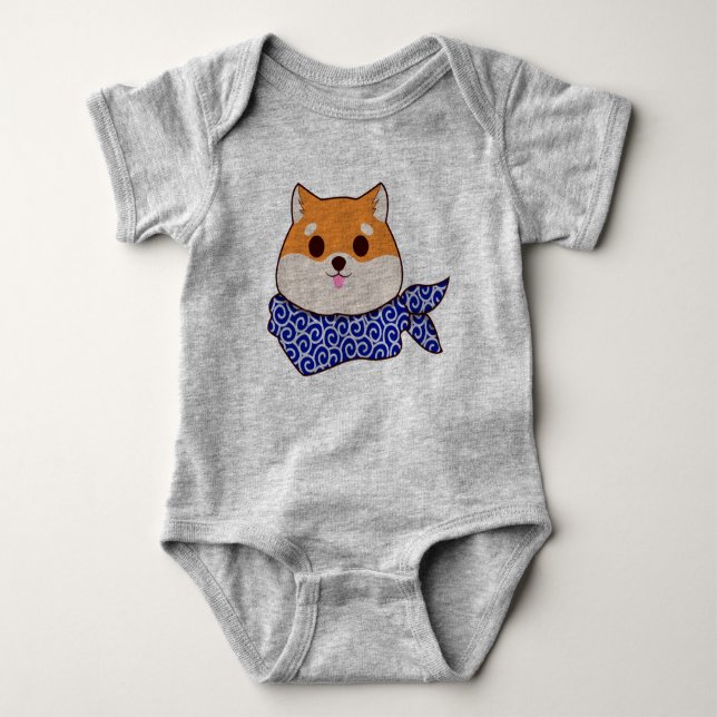 Body Para Bebê Shiba Inu cute Onesy Baby (Frente)