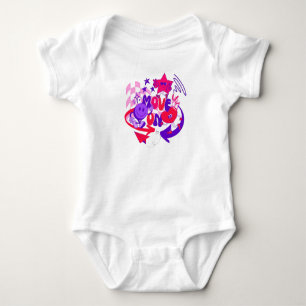Body Para Bebê "Siga em Frente" Groovy Cor Dizer Retro