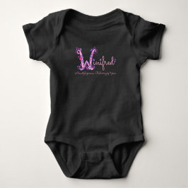 Body Para Bebê Significado personalizado do nome W para meninas W