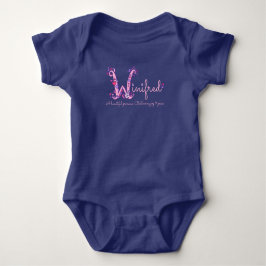 Body Para Bebê Significado personalizado do nome W para meninas W