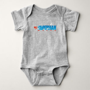 Body Para Bebê Silhueta do Superman Voador