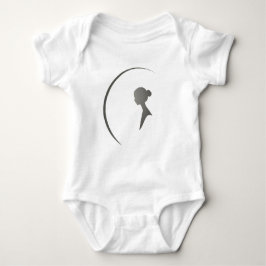 Body Para Bebê Silhueta Feminina Elegante Arte Minimalista de Cre