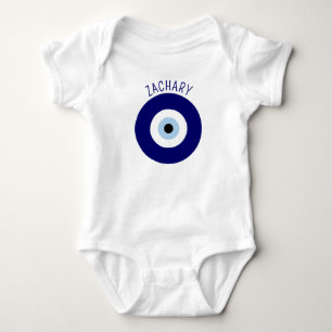 Body Para Bebê Símbolo de Boa sorte e Proteção para Olhos Mau Azu
