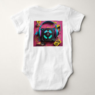 Body Para Bebê Símbolo de Música para Crianças Visto