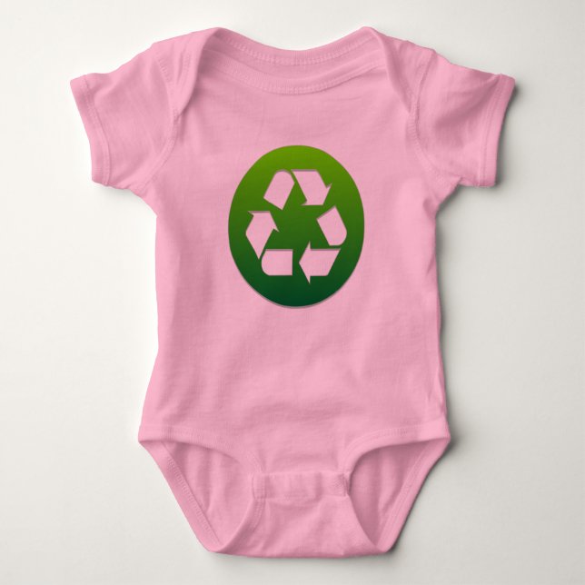 Body Para Bebê Símbolo de Reciclagem Verde (Frente)