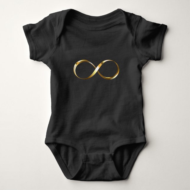 Body Para Bebê Símbolo Infinity do ouro (Frente)