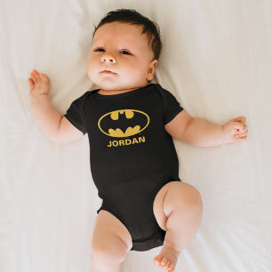 Body Para Bebê Símbolo personalizado do Batman   Logotipo Oval